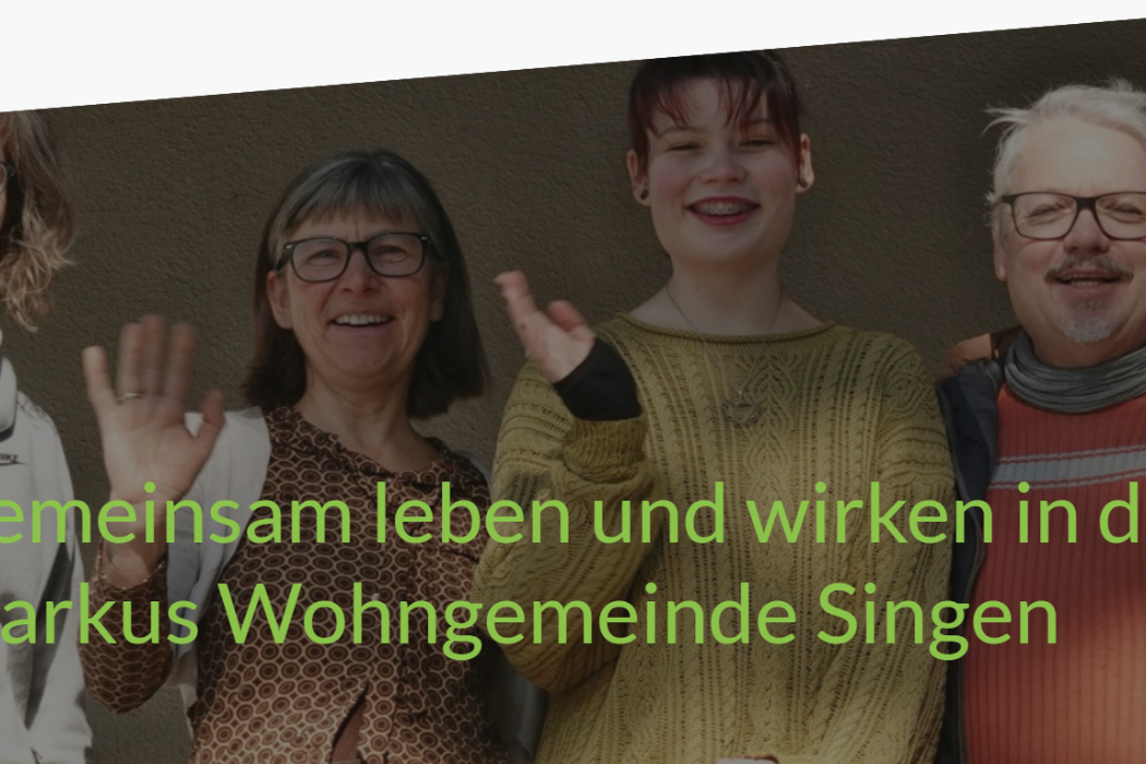 Winkende Mitglieder der Wohngemeinde