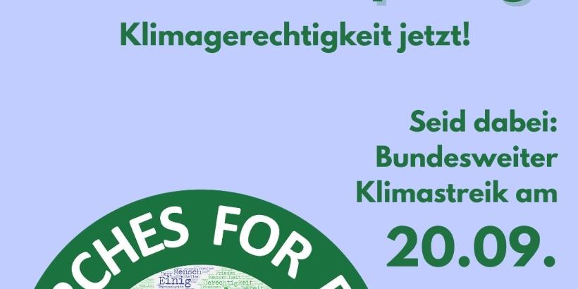 Eine SharePic das zum Klimastreik am 20.09.2025 aufruft