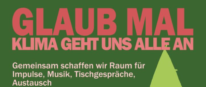 Plakat zur Ankündigung der Veranstaltung 'Glaub mal' in Hamburg
