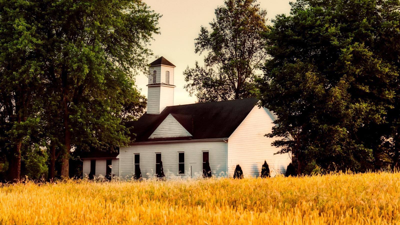Kirche und Kornfeld