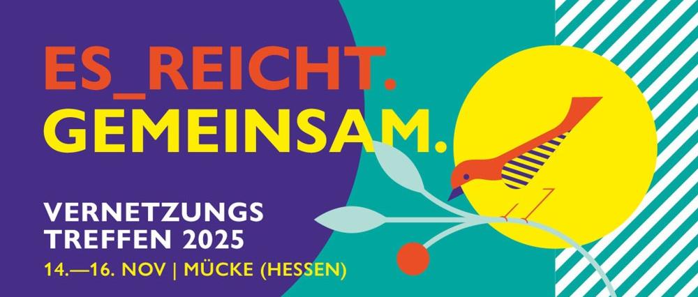 Ankündigungsflyer für Vernetzungstreffen von Micha