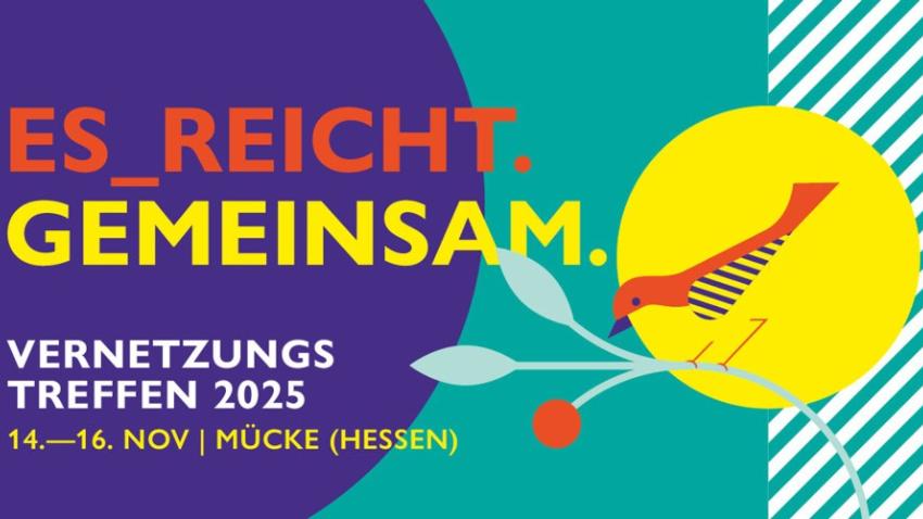 Ankündigungsflyer für Vernetzungstreffen von Micha