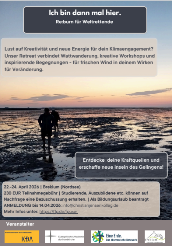 Flyer zur Veranstaltung Ich bin dann mal hier