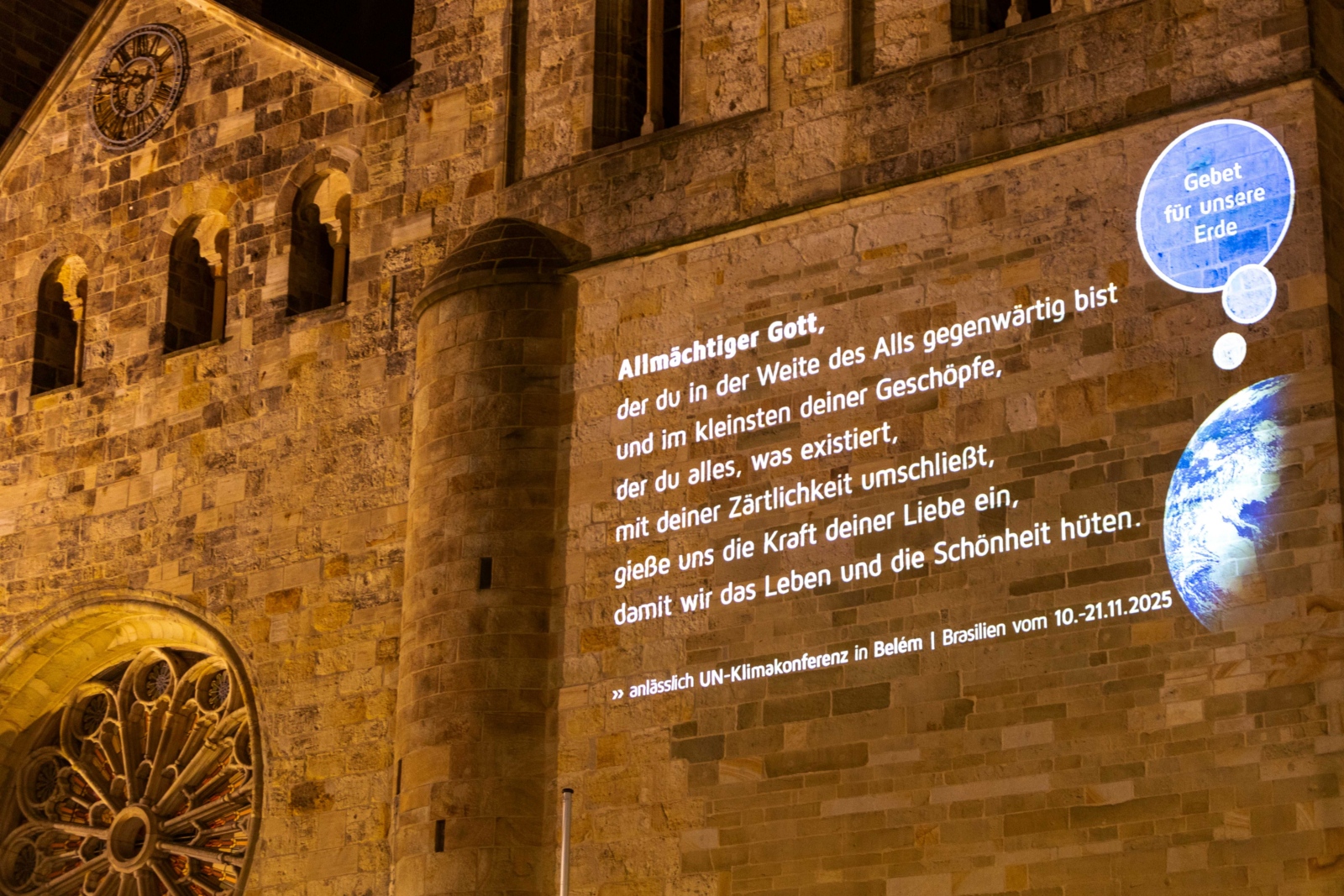 Gebetstext am Osnabrücker Dom