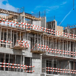 Baustelle eines Gebäudes