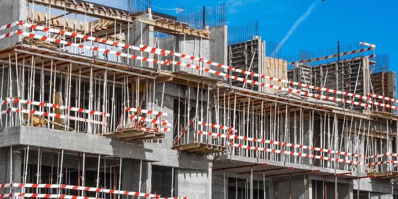 Baustelle eines Gebäudes