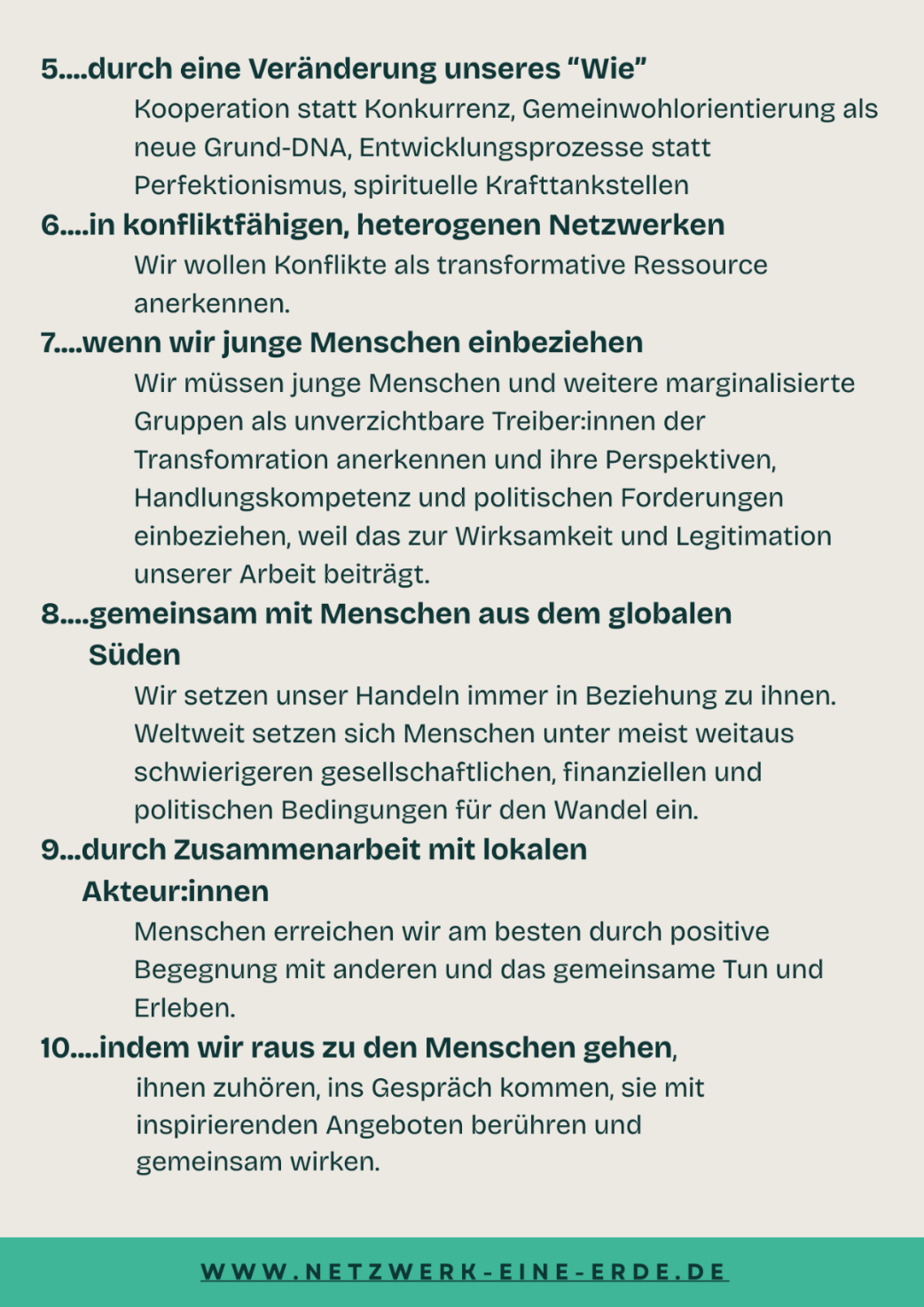 Thesen des Gelingens
